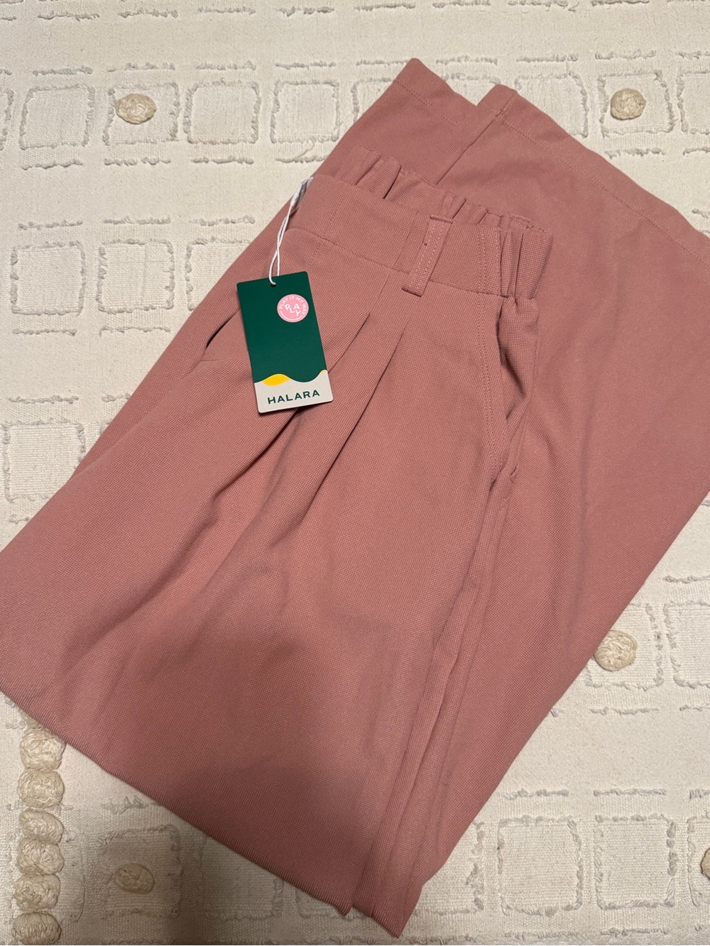 HALARA Dusty Rose High-Waist Wide-Leg Pants